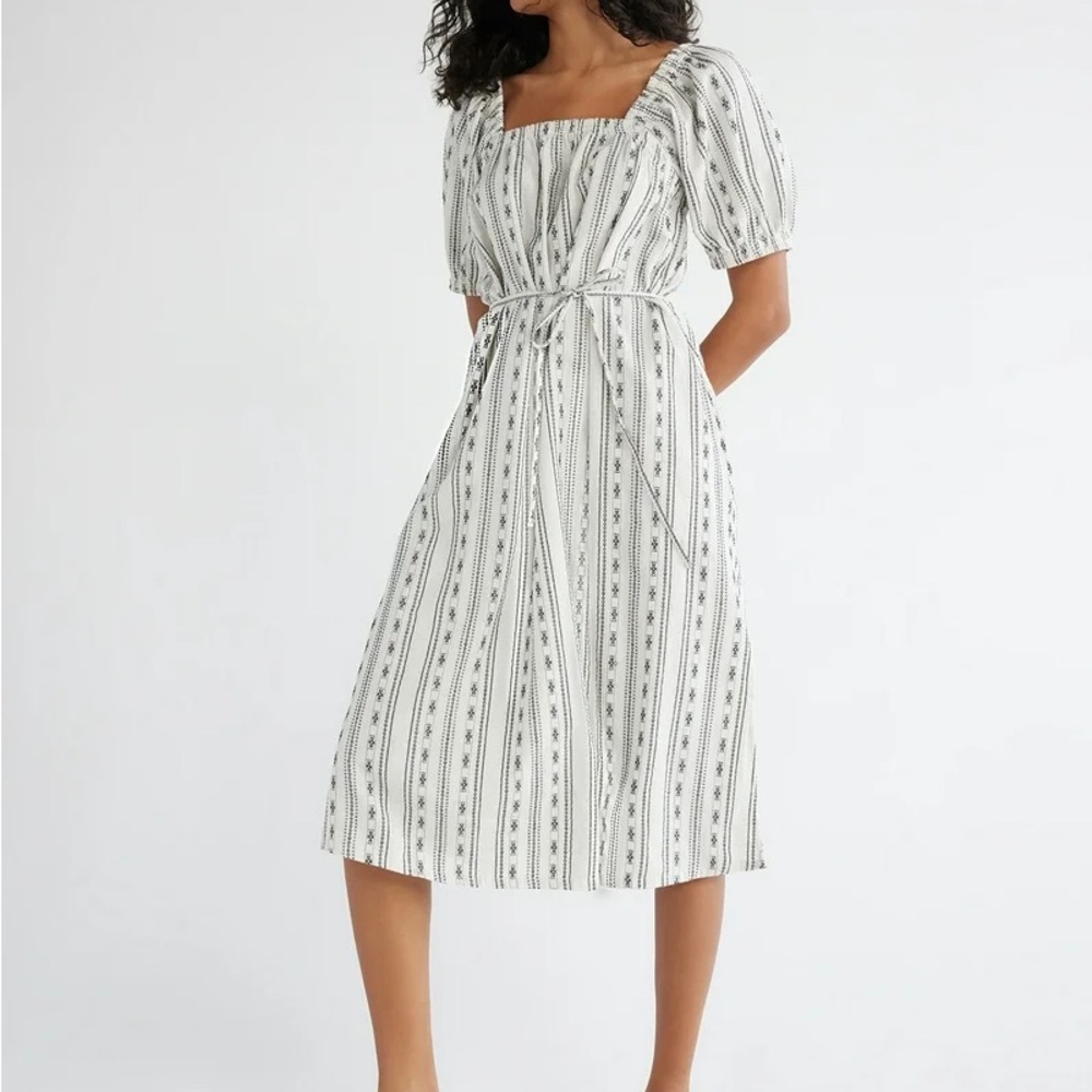NWOT Time and Tru Black and White Patterned Midi Dress Size 1X